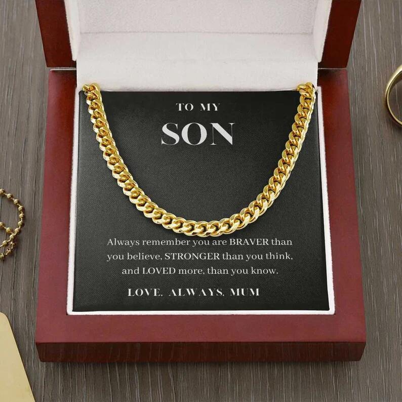 Cuban Link Chain Gift For Son