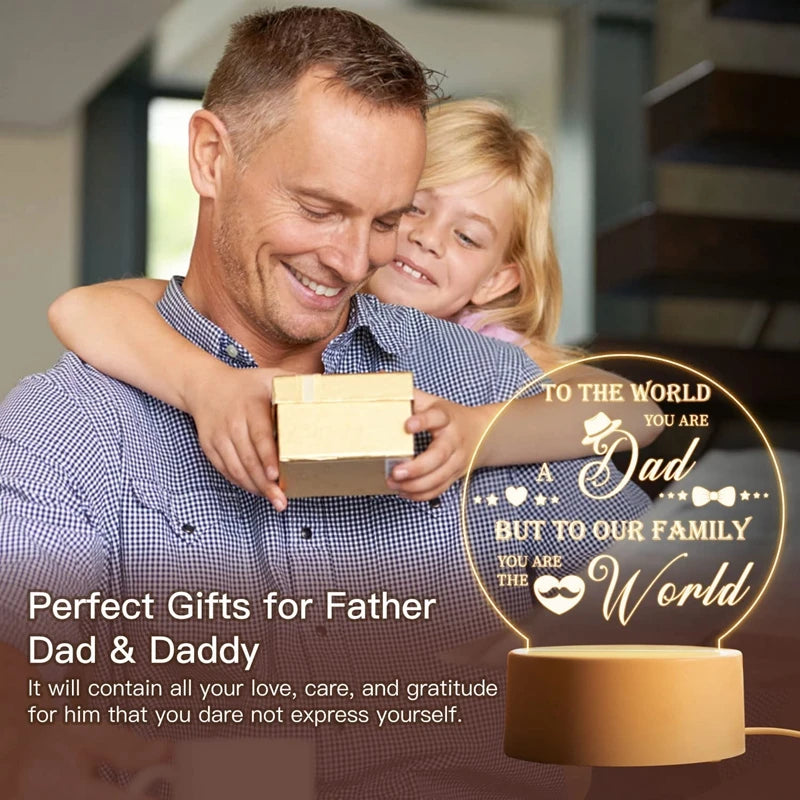 Cozy Night Lamp For Dad With Beautiful Words