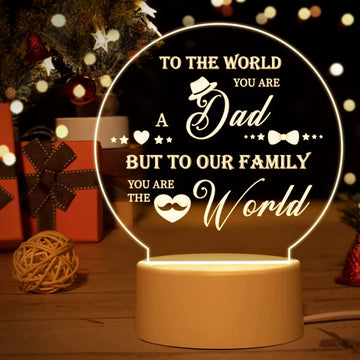 Cozy Night Lamp For Dad With Beautiful Words