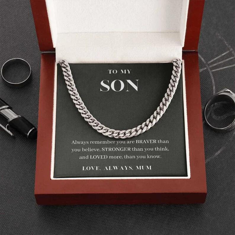 Cuban Link Chain Gift For Son